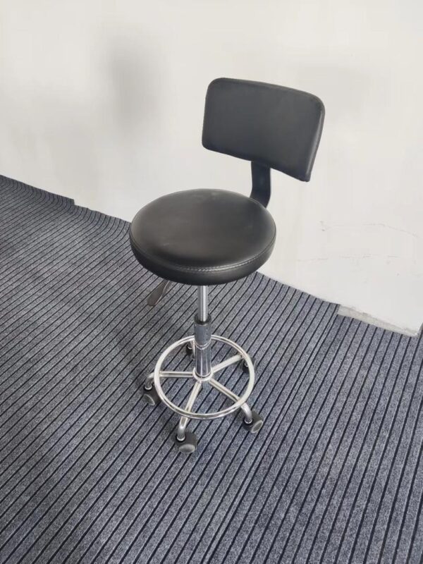 Laboratory stool with back rest